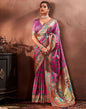 Pink Silk Weaving Banarasi Saree With Tassel | Leemboodi