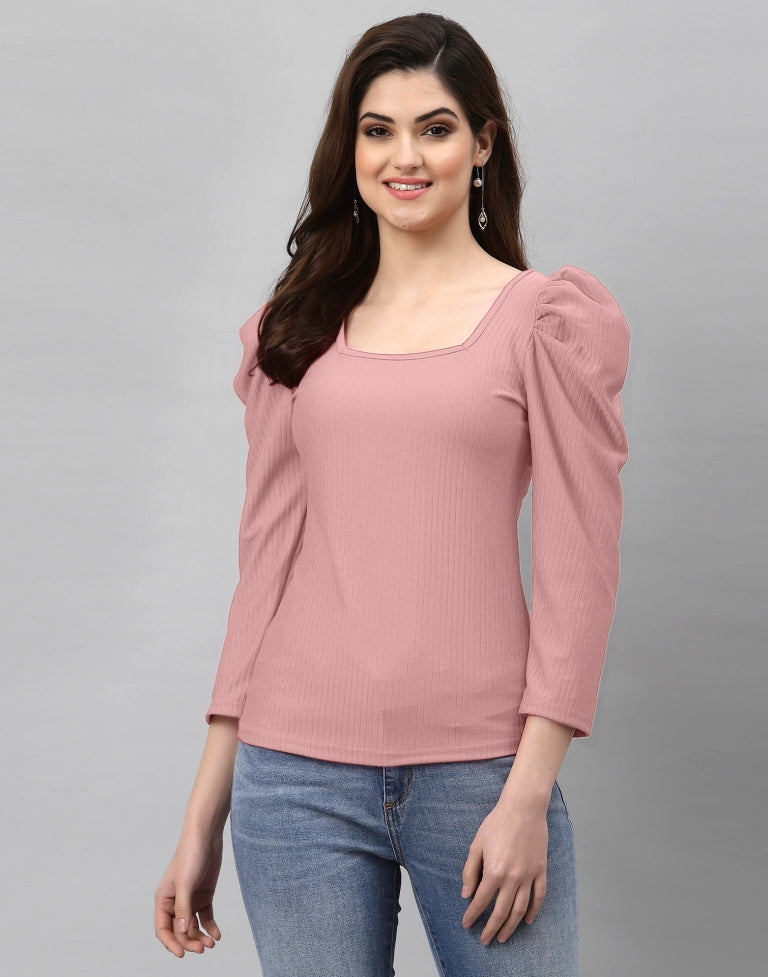 Light Pink Knitted Top | Sudathi