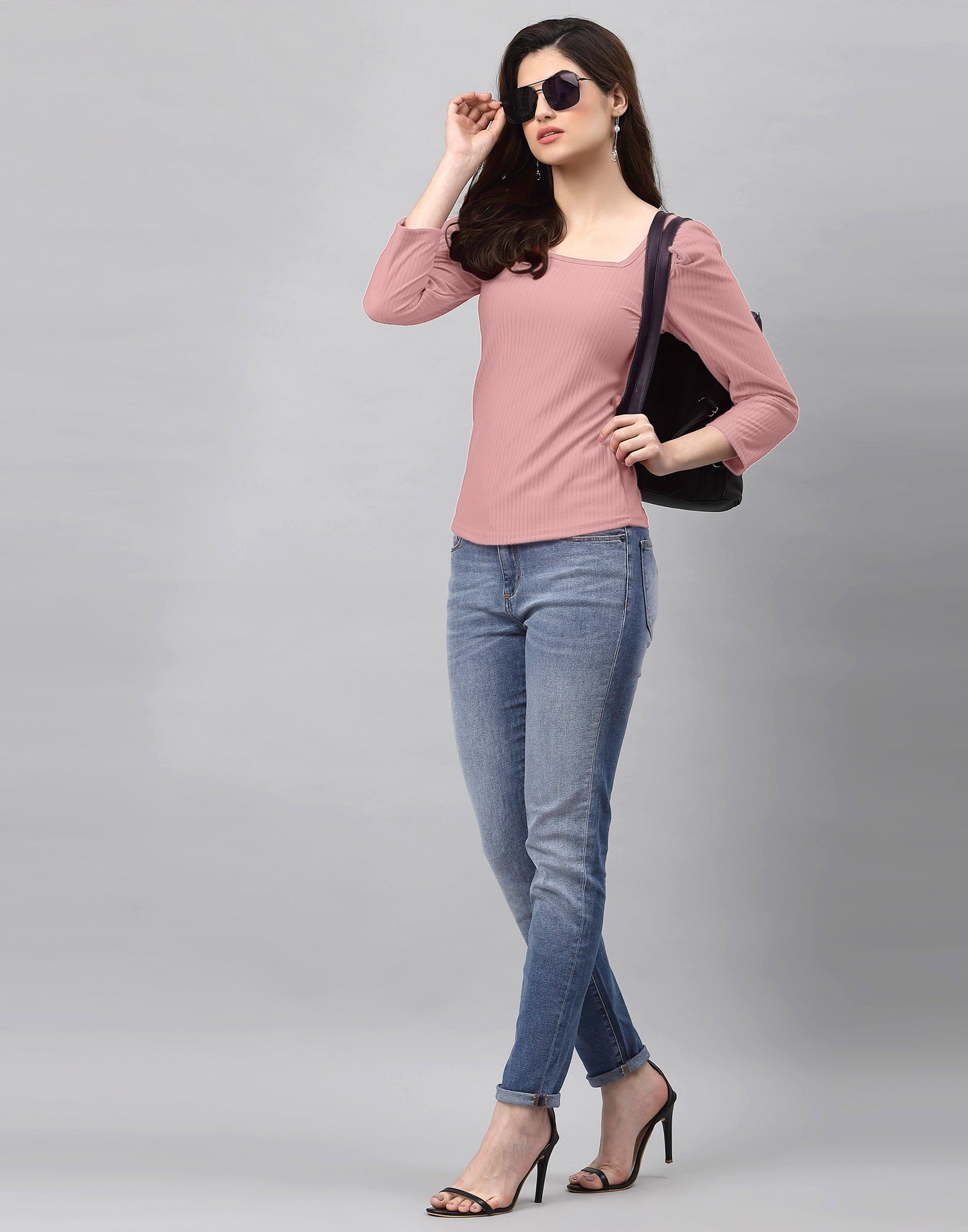 Light Pink Knitted Top | Sudathi