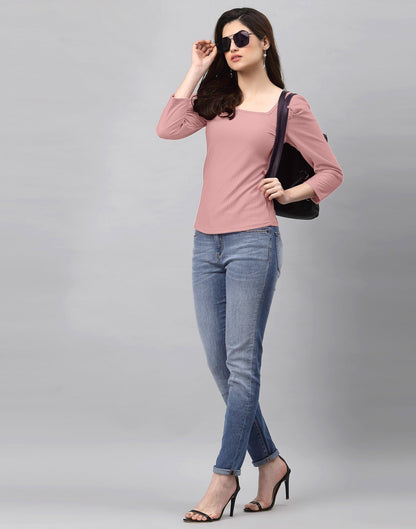 Light Pink Knitted Top | Sudathi