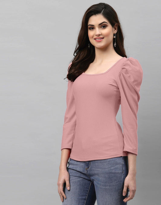 Light Pink Knitted Top | Sudathi