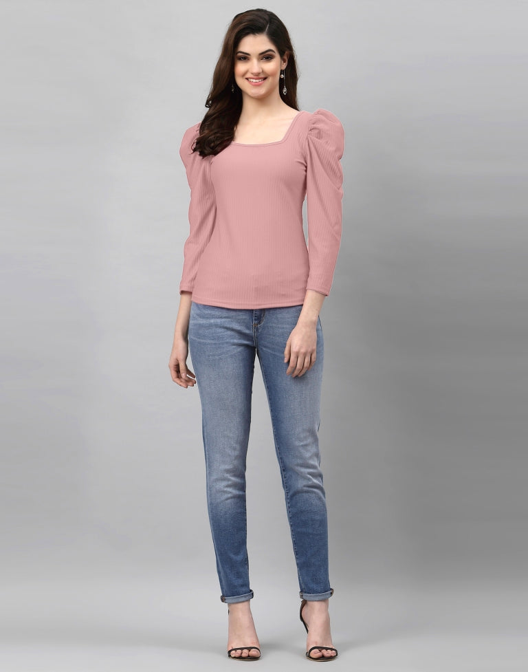 Light Pink Knitted Top | Sudathi