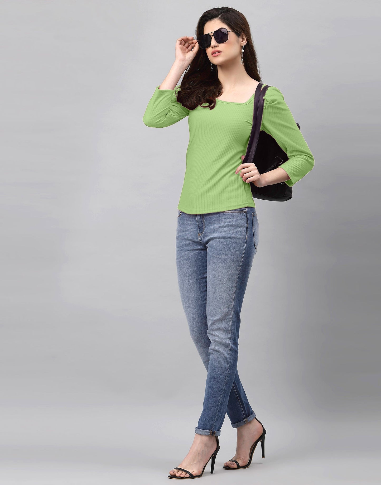 Pista Green Knitted Top | Sudathi