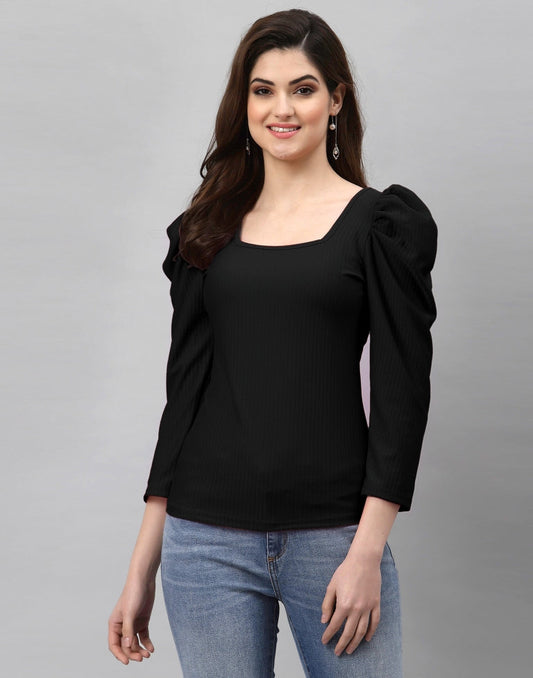 Black Knitted Top | Sudathi