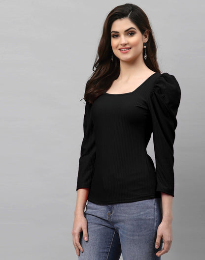 Black Knitted Top | Sudathi