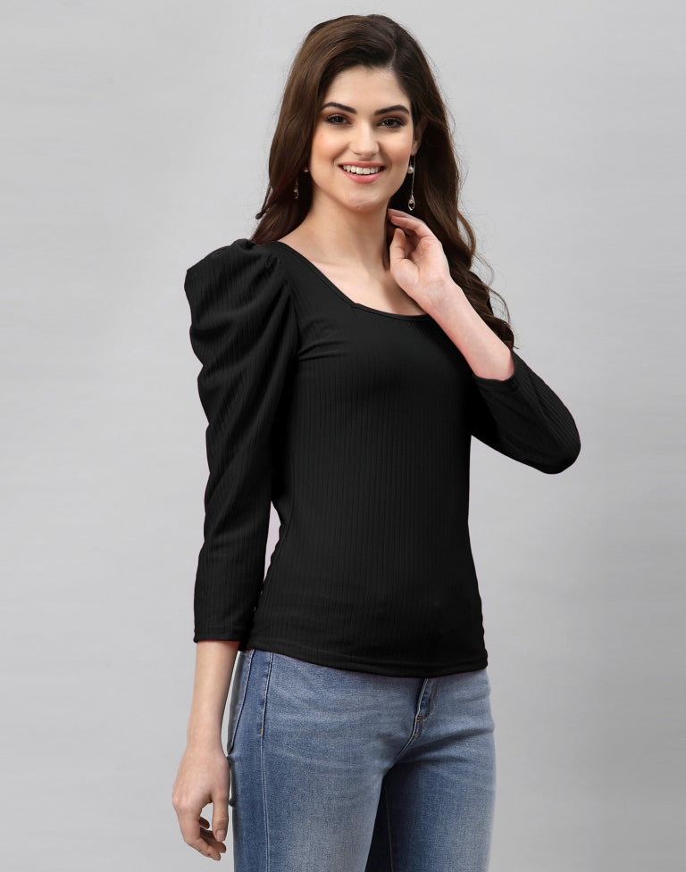 Black Knitted Top | Sudathi