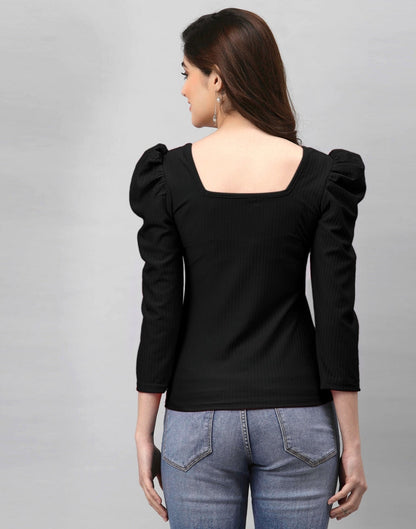 Black Knitted Top | Sudathi