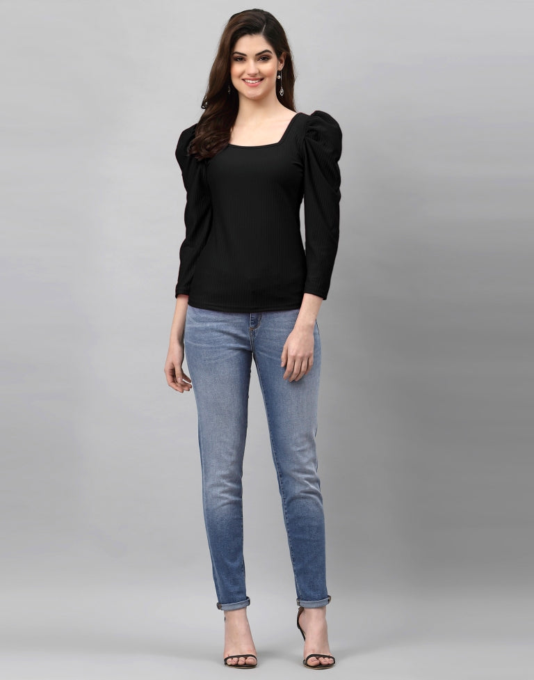 Black Knitted Top | Sudathi