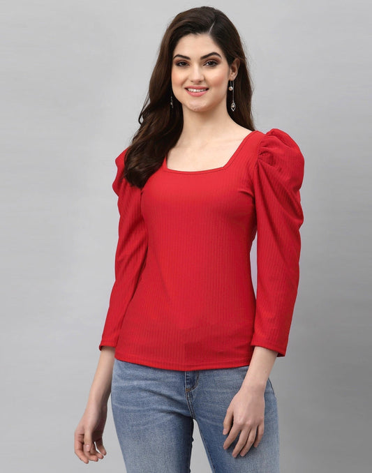 Red Knitted Top | Sudathi