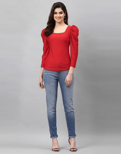 Red Knitted Top | Sudathi