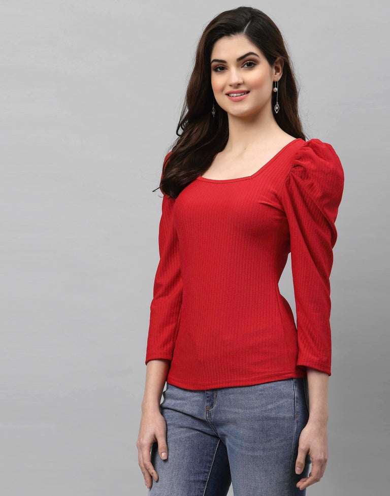 Red Knitted Top | Sudathi