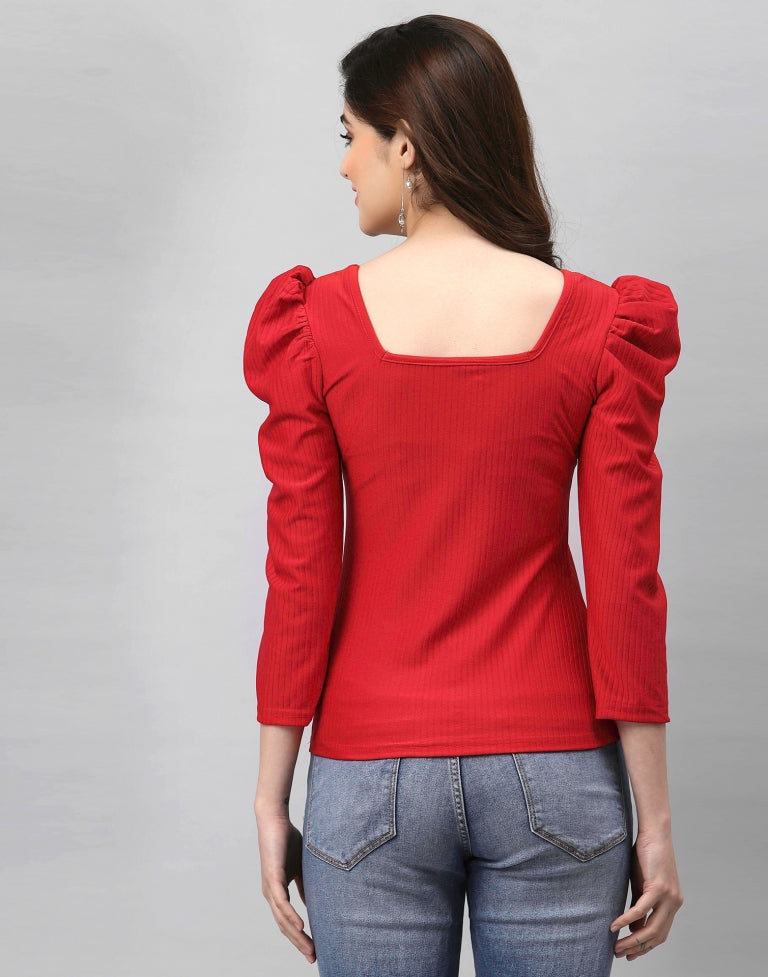 Red Knitted Top | Sudathi