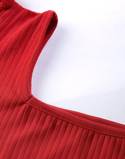 Red Knitted Top | Sudathi