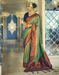Green Silk Kanjivaram Weaving Saree With Tassel | Leemboodi