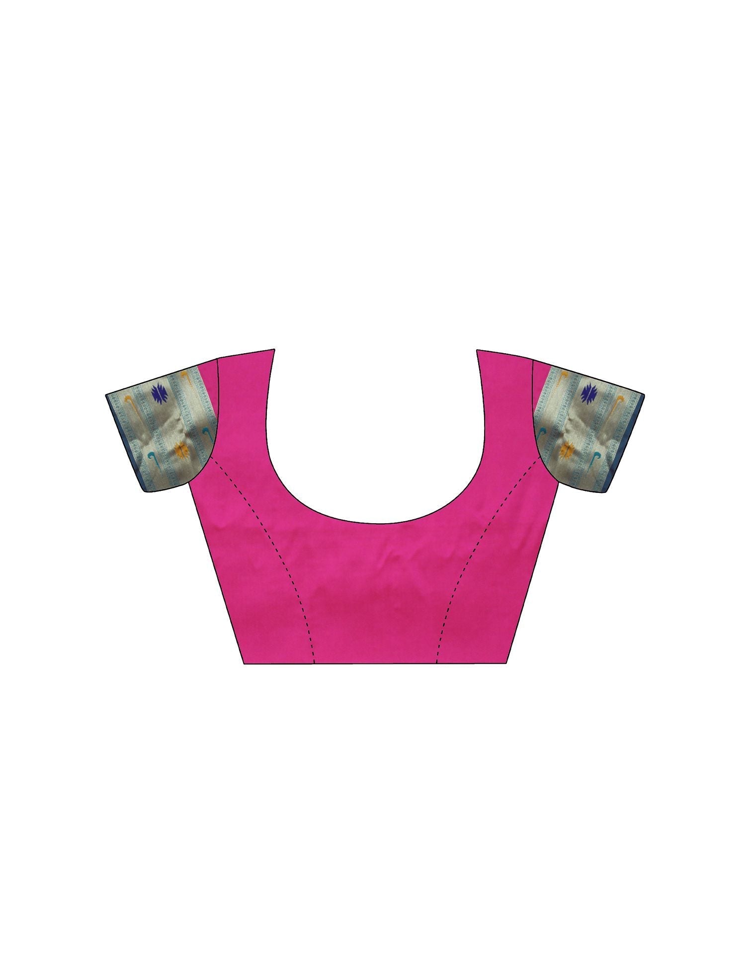 Dark Pink Silk Weaving Paithani Saree | Leemboodi