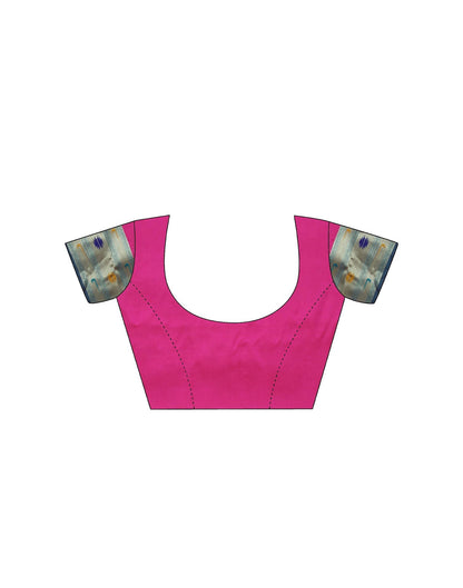 Dark Pink Silk Weaving Paithani Saree | Leemboodi