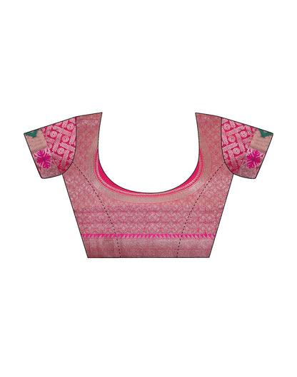 Pink Silk Weaving Paithani Saree | Leemboodi