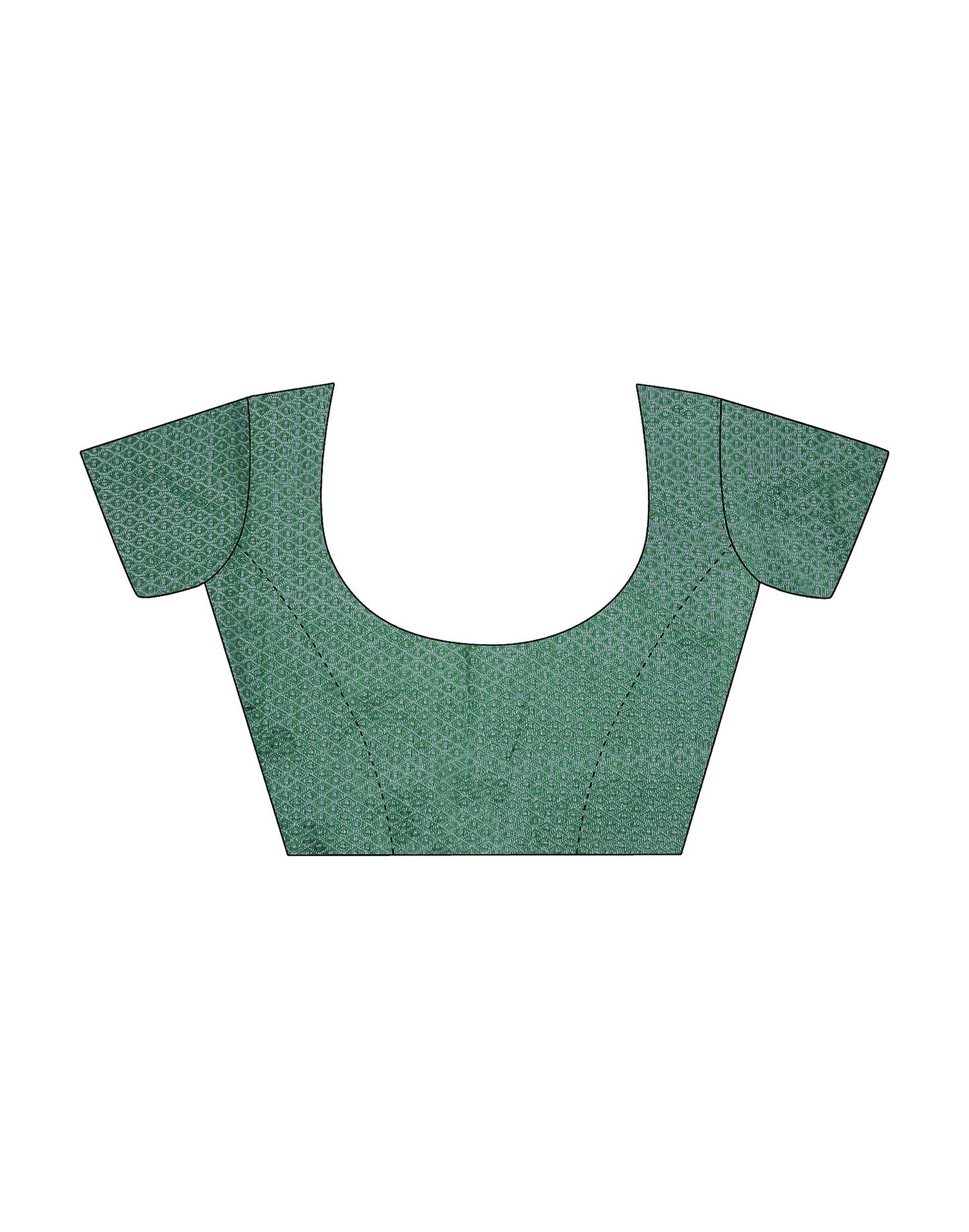 Rama Green Vichitra Embroidery Saree