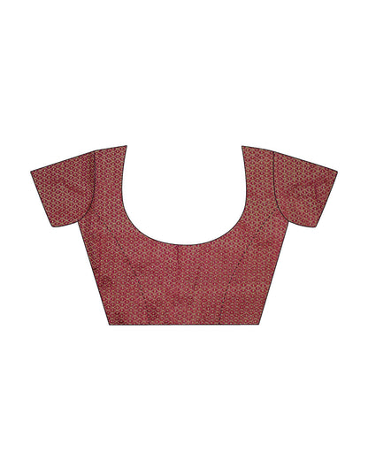 Maroon Vichitra Embroidery Saree