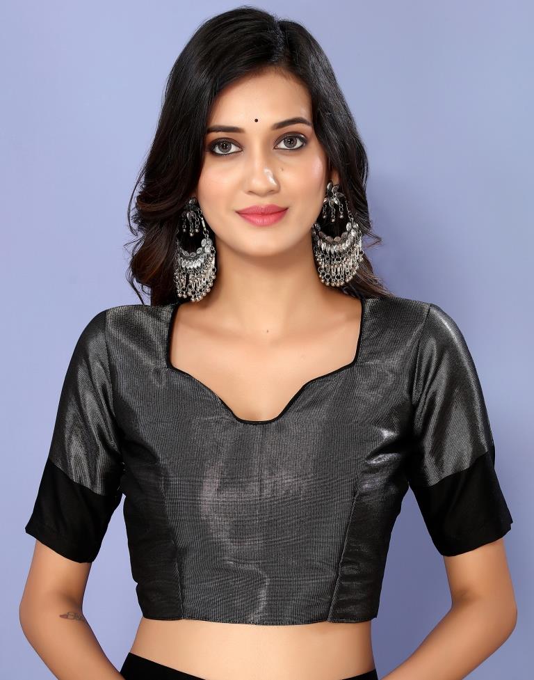 Black Kanjivaram Silk Self Woven Saree | Sudathi