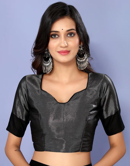 Black Kanjivaram Silk Self Woven Saree | Sudathi