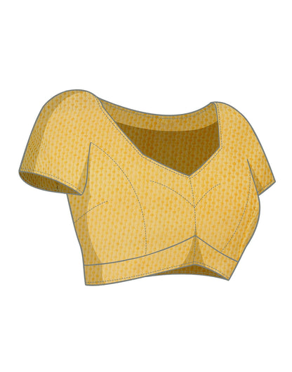 Yellow Georgette Floral Printed Saree | Sudathi