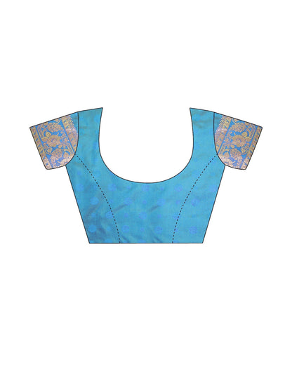 Blue Silk Kanjivaram Weaving Saree | Leemboodi