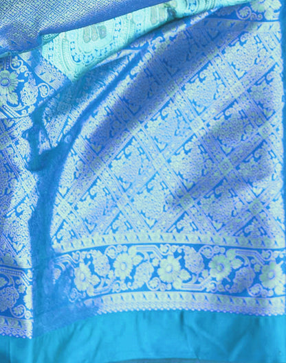 Blue Silk Kanjivaram Weaving Saree | Leemboodi