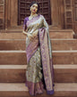 Purple Silk Kanjivaram Weaving Saree | Leemboodi