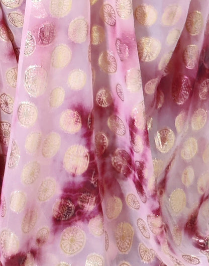 Light Pink Chiffon Embroidery Pre-draped Saree | Sudathi