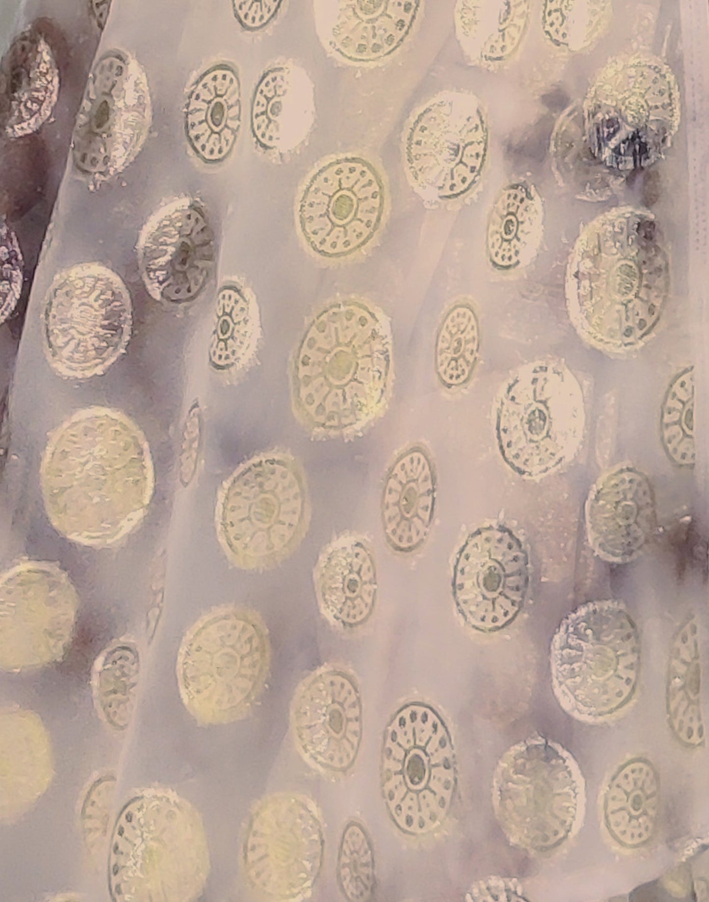 Light Brown Chiffon Embroidery Pre-draped Saree | Sudathi