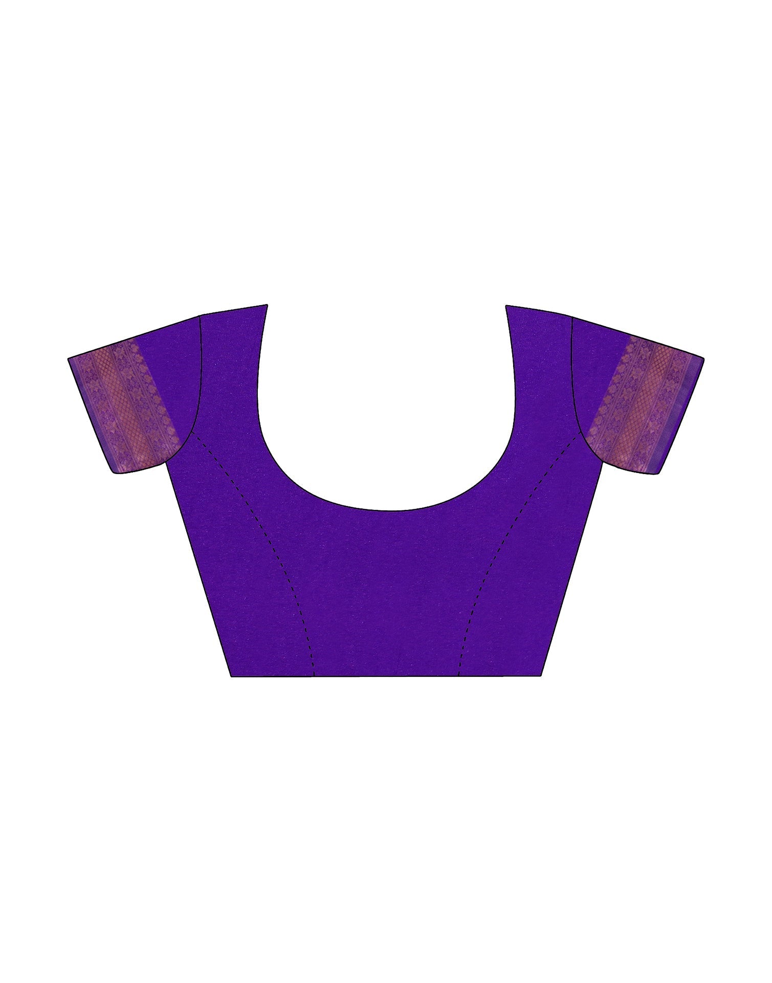 Violet Silk Banarasi Weaving Pre-draped Saree | Sudathi