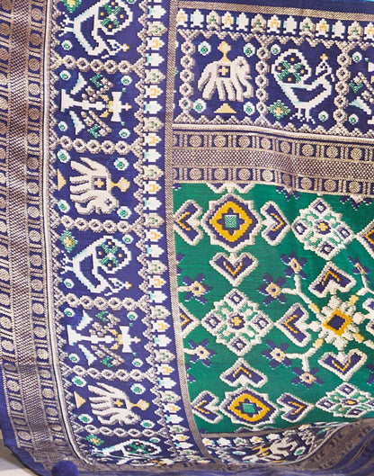 Mint Green Patola Silk Woven Saree