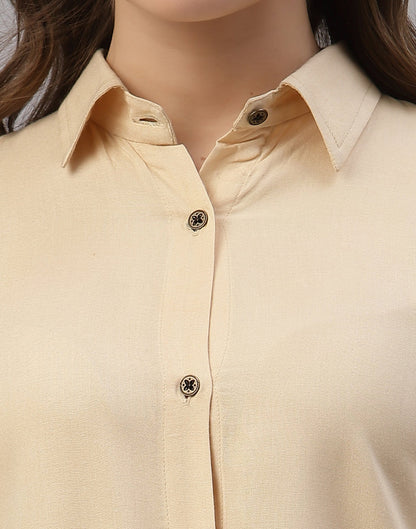 Cream Knot Shirt | Leemboodi
