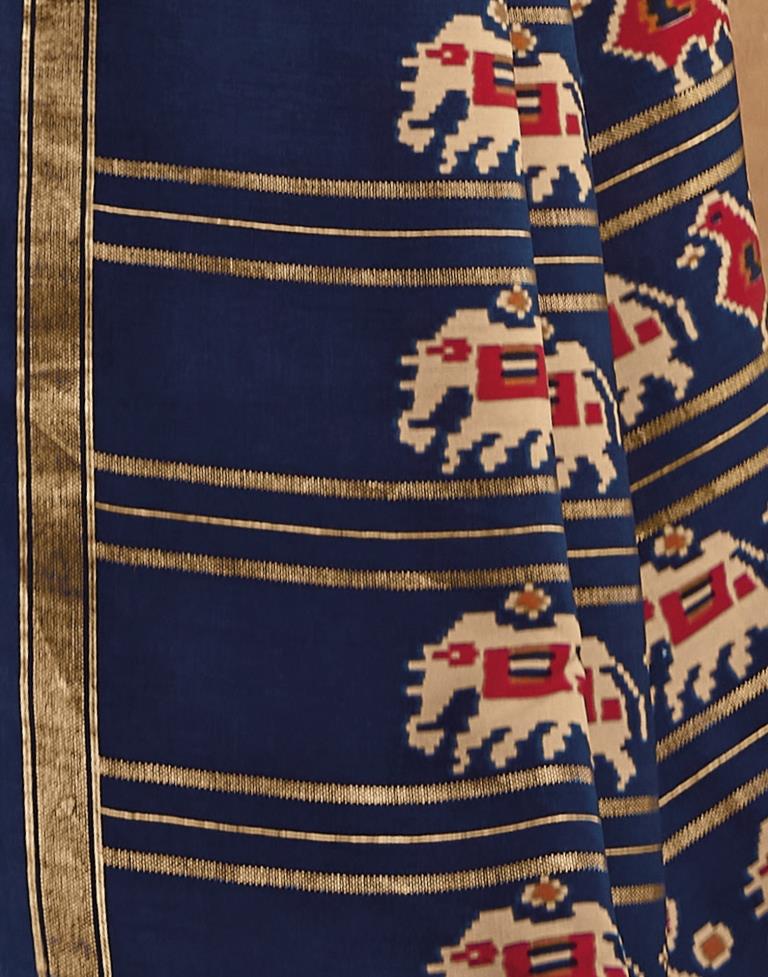 White Patola Silk Printed Saree | Leemboodi