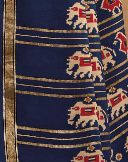 White Patola Silk Printed Saree | Leemboodi