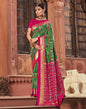 Green Patola Silk Printed Saree | Leemboodi