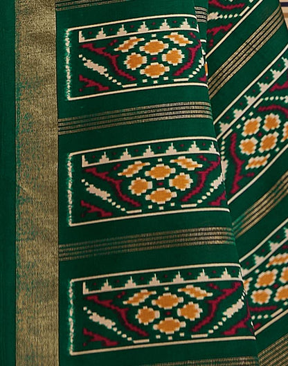 Red Patola Silk Printed Saree | Leemboodi