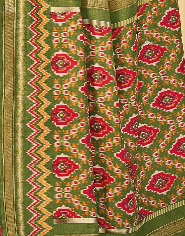 Maroon Patola Silk Printed Saree | Leemboodi