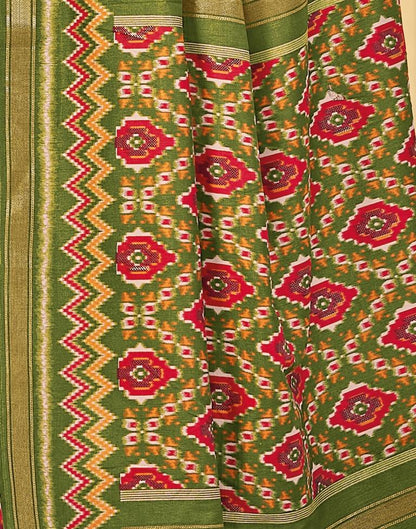 Maroon Patola Silk Printed Saree | Leemboodi