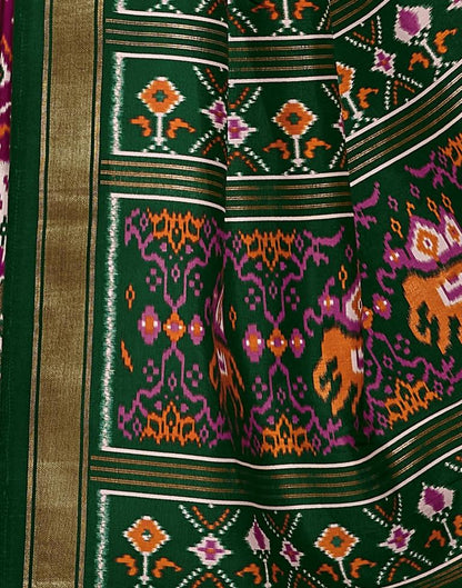 Purple Patola Silk Printed Saree | Leemboodi