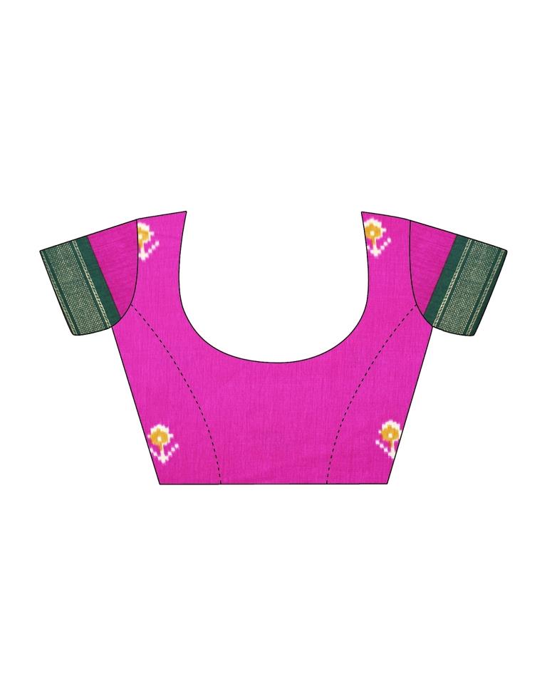 Green Patola Silk Printed Saree | Leemboodi