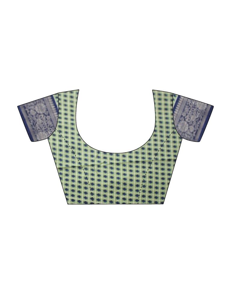 Blue Bandhani Silk Printed Saree | Leemboodi