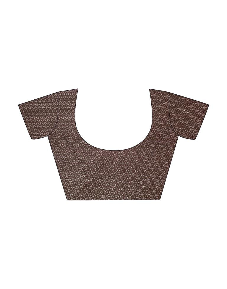 Light Maroon Silk Printed Saree | Sudathi