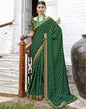 Green Silk Printed Saree | Sudathi