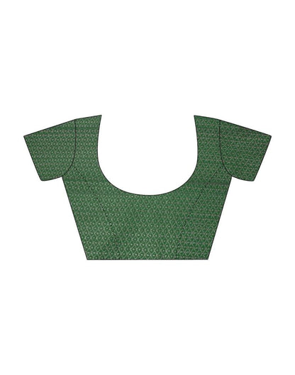 Green Silk Printed Saree | Sudathi