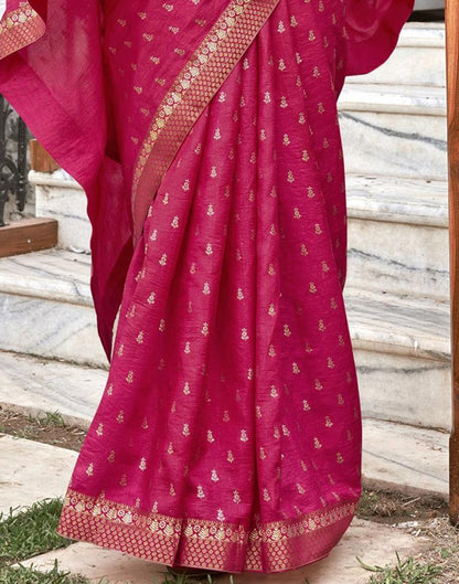 Pink Silk Printed Saree | Sudathi