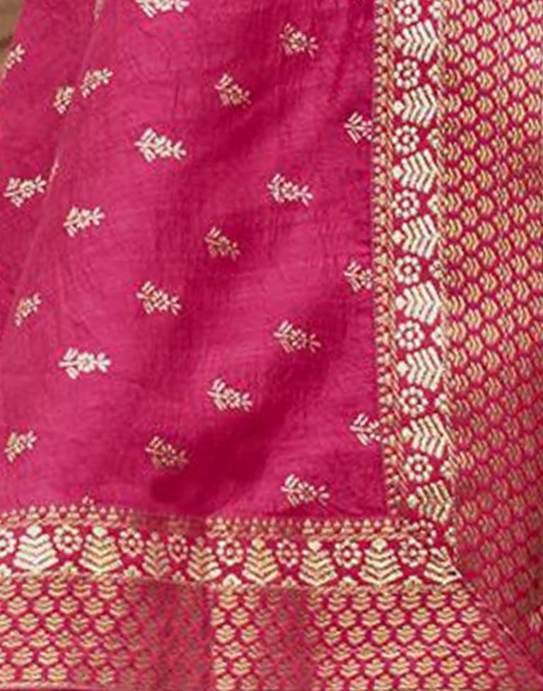 Pink Silk Printed Saree | Sudathi