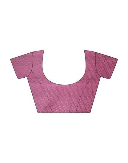 Pink Silk Printed Saree | Sudathi