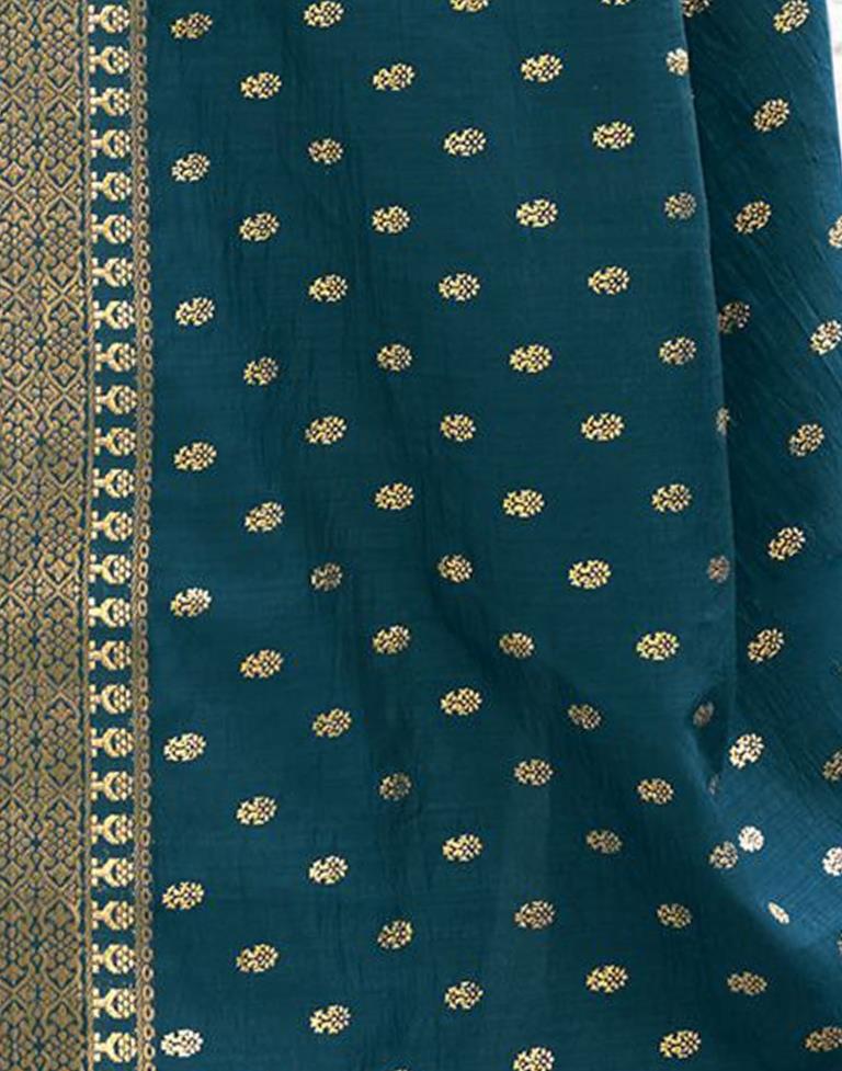 Blue Silk Printed Saree | Sudathi